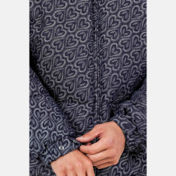 Zimná prešívaná bunda Sixth June HEART All Over Denim Puffer tmavomodrá