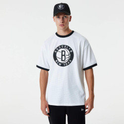 Tričko New Era Brooklyn Nets NBA Team Logo Mesh White Oversized T-Shirt biele