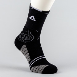 Peak Big Triangle 3 Basketball Socks Black