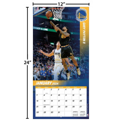 TURNER SPORTS NBA 2024 (30x60 cm) WALL CALENDAR GOLDEN STATE WARRIORS