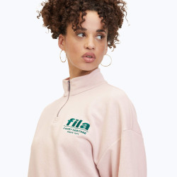 Fila LIMA graphic half-zip sweater Oatmeal Melange