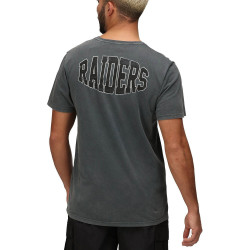 Re:Covered NFL Helmet Chest / College Backprint T-Shirt Las Vegas Raiders Washed Black