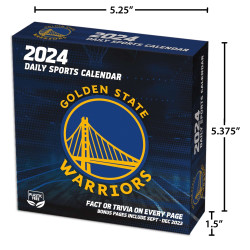 TURNER SPORTS NBA 2024 BOX CALENDAR GOLDEN STATE WARRIORS