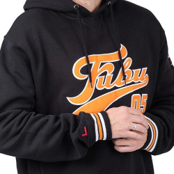 FUBU Varsity SSL Hoodie Sweatshirt black/orange