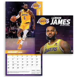 TURNER SPORTS NBA 2024 (30x60 cm) WALL CALENDAR LOS ANGELES LAKERS LEBRON JAMES