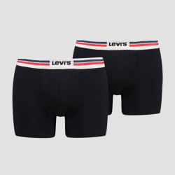 Levis Men Placed Sprtswr Logo Boxer Brief Org 2P Black