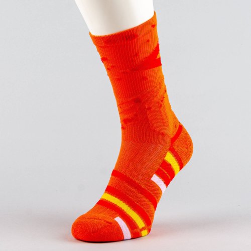 Peak Wiggins Matching Basketball Socks Burning Orange