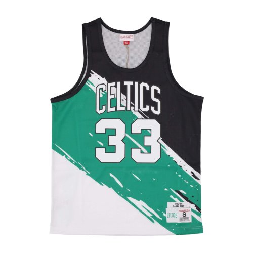 Mitchell & Ness NBA Paint Brush Nn Mesh Tank Larry Bird Boston Celtics Multi / White