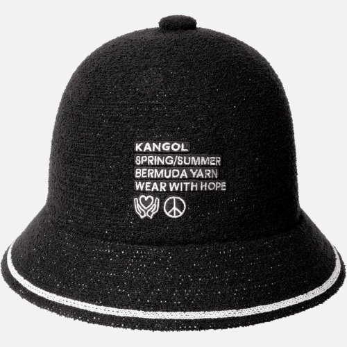 Klobúk KANGOL® FINE PRINT CASUAL čierny