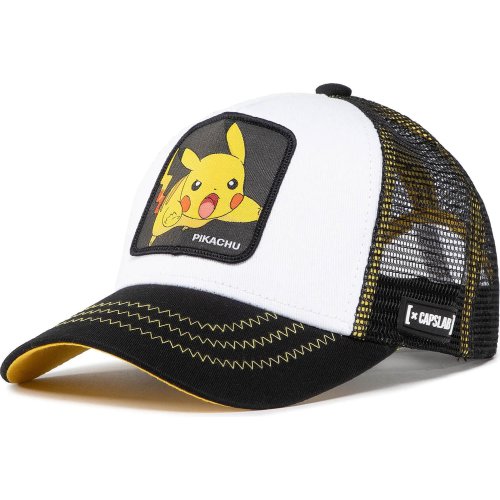 Capslab Boy'S Trucker Pokemon Pikachu Junior Cap White