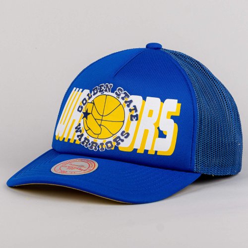 Mitchell & Ness NBA Billboard Trucker Snapback Hwc Golden State Warriors Blue