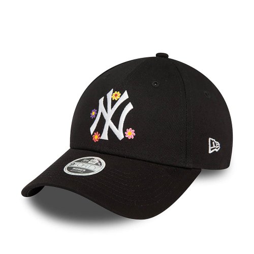 NEW ERA MLB New York Yankees Womens Flower Black 9FORTY Adjustable Cap