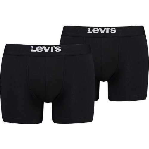 Levis Men Solid Basic Boxer Brief Organic Co 2P Black