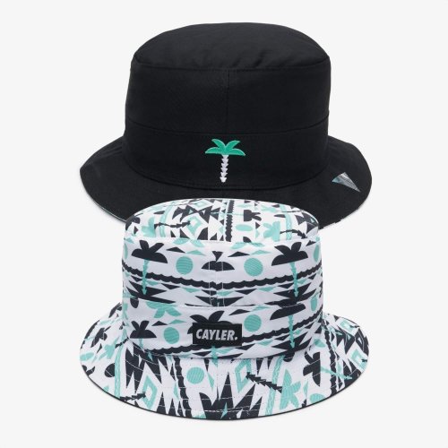 Pánsky obojstranný bucket klobúk Cayler & Sons Palm Tree čierny