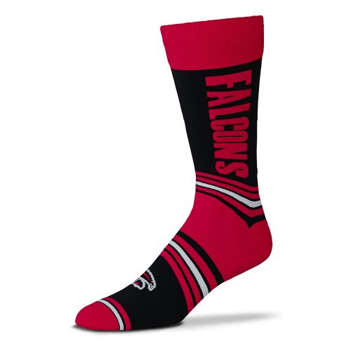 For Bare Feet NFL Graphic Go Team Socks Atlanta Falcons Red/Black (OSFM - US 5-12 / USW 6-11)