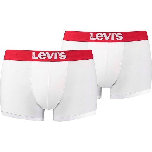 Levis Men Solid Basic Trunk (2-Pack) White / White