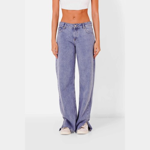 Sixth June Low Waist Wide Leg Blue Denim Blue