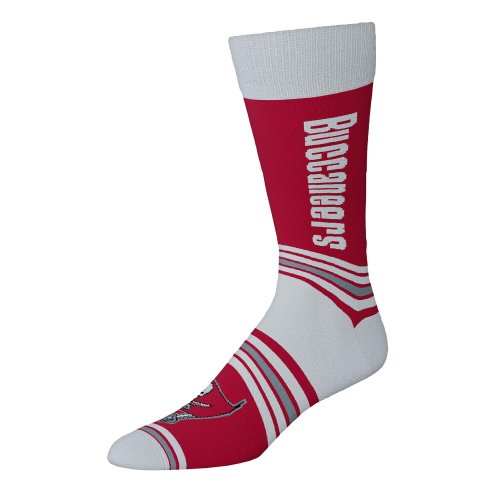 For Bare Feet NFL Graphic Go Team Socks Tampa Bay Buccaneers White/Red (OSFM - US 5-12 / USW 6-11)