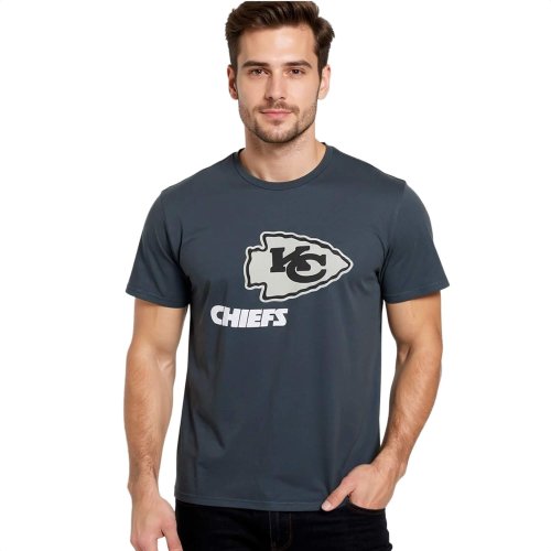 Pánske tričko RECOVERED X NFL Kansas City Chiefs sivé