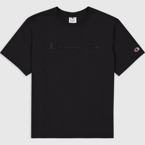 Champion Knitted Logo Crewneck T-Shirt Black