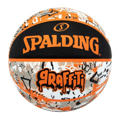 Spalding Orange Graffiti Rubber Basketball (sz. 7)