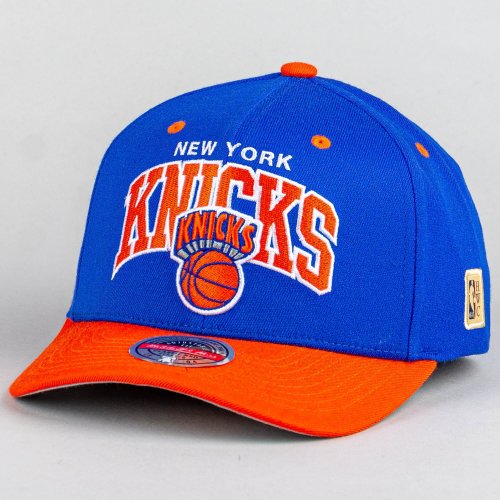 Šiltovka Mitchell & Ness New York Knicks Team Arch Snapback modrá/oranžová