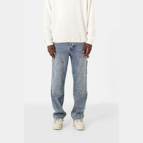 Sixth June Monogram Carpenter Denim Pants Dblu