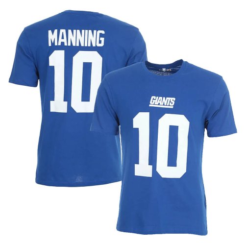 Fanatics Nfl Iconic Name & Number Graphic T-Shirt New York Giants Blue