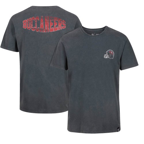 Re:Covered NFL Helmet Chest / College Backprint T-Shirt Tampa Bay Buccaneers Washed Black