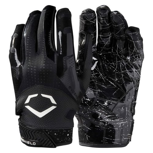 Detské futbalové rukavice na americký futbal Evoshield Burst Youth Receiver Gloves čierne