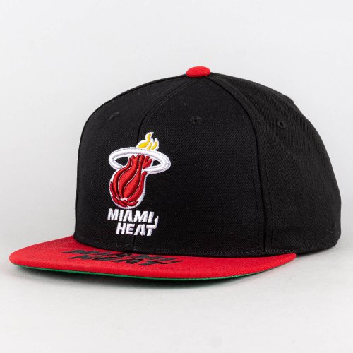 Mitchell & Ness Logo Bill Snapback Hwc Miami Heat Black / Red