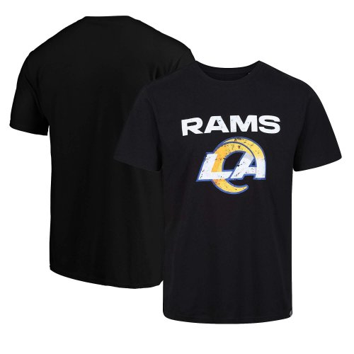 Re:Covered NFL Core Logo T-Shirt Los Angeles Rams Solid Black