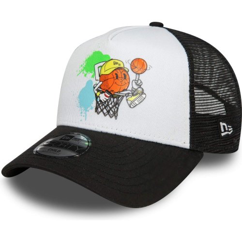 Šiltovka so sieťkou New Era 940K Af Trucker Child New Era Basketball Mascot Black A-Frame Trucker Cap čierna