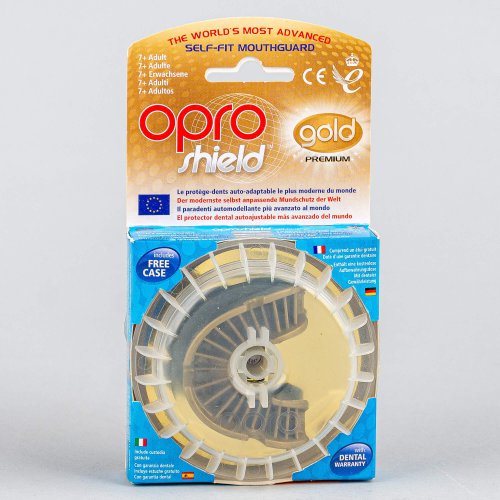 Chránič zubov Opro Shield Gold Premium Black/Gold (7+ Adult)