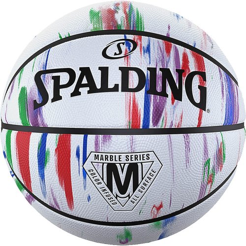 Spalding Marble Series Rainbow Rubber Basketball (sz. 5)