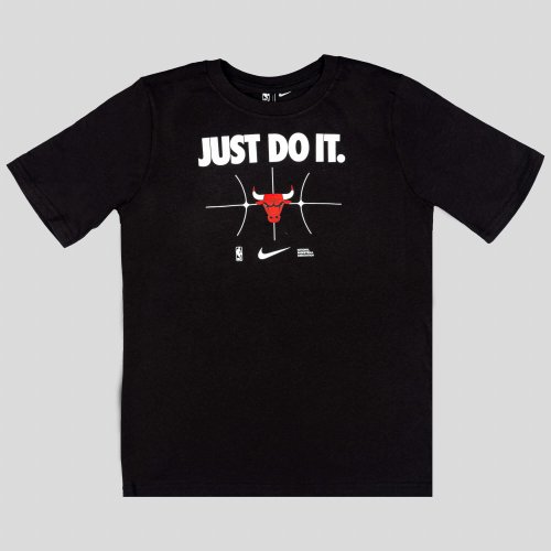 Nike Essential Nba Just Do It Ss Tee 8-20 Chicago Bulls Black