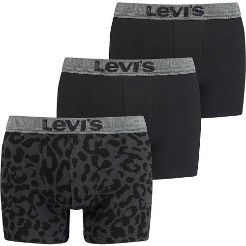Levis Men Giftbox Denim Leopard Aop Boxer Brief 3P Black