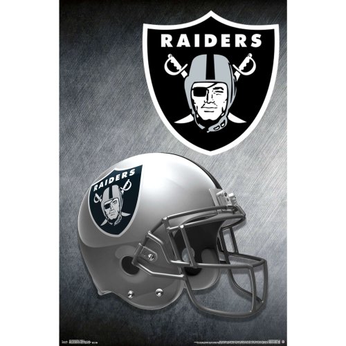 Plagát NFL Poster Oakland Raiders Helmet