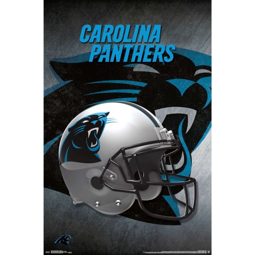Plagát NFL Poster Carolina Panthers Helmet