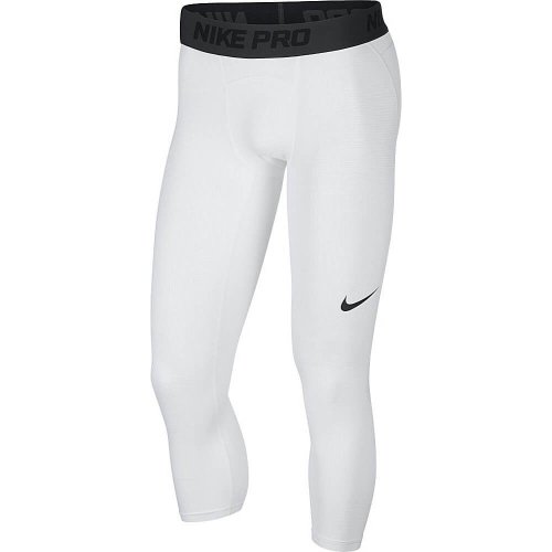 Nike Pro Men'S 3/4 Basketball Tights White