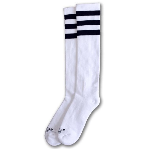 American Socks Ponožky Old School Knee High White