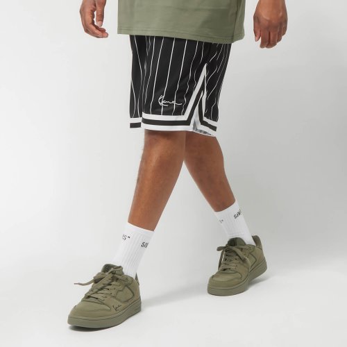 Pánske kraťasy Karl Kani Small Signature Pinstripe Mesh Shorts čierne