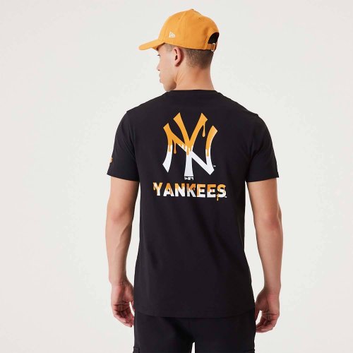 NEW ERA New York Yankees MLB Drip Logo Black T-Shirt Black