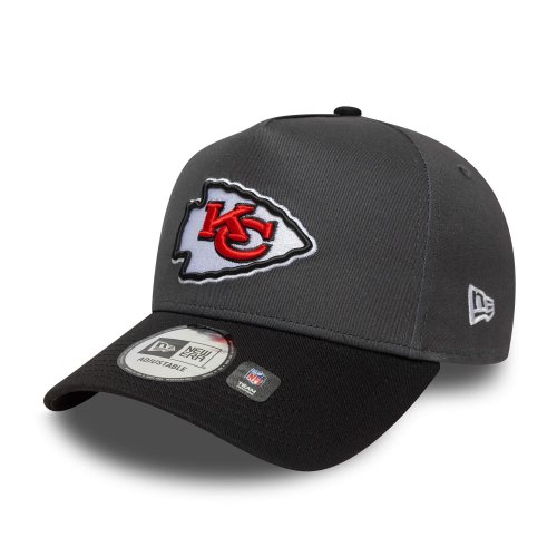 Šiltovka New Era Kansas City Chiefs NFL Charcoal 9FORTY E-Frame Adjustable Cap tmavošedá