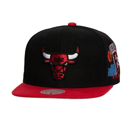 Mitchell & Ness Patch Overload Snapback Chicago Bulls Black / Red
