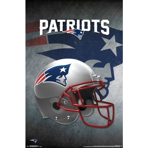 NFL Poster New England Patriots Helmet