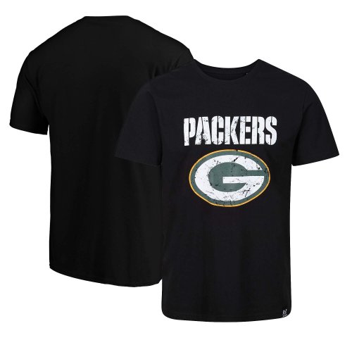 Re:Covered NFL Core Logo T-Shirt Green Bay Packers Solid Black