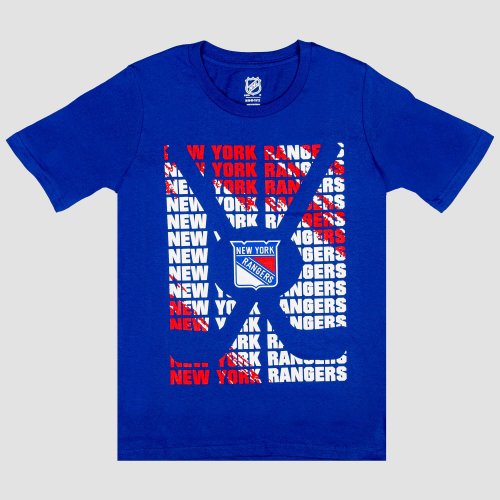 Outer Stuff Nhl Box Ss Ctn Tee New York Rangers Blue