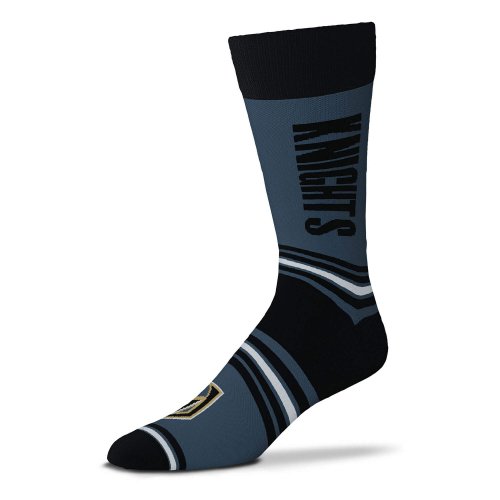 For Bare Feet NHL Graphic Go Team Socks Vegas Golden Knights Black/Steel (OSFM - US 5-12 / USW 6-11)