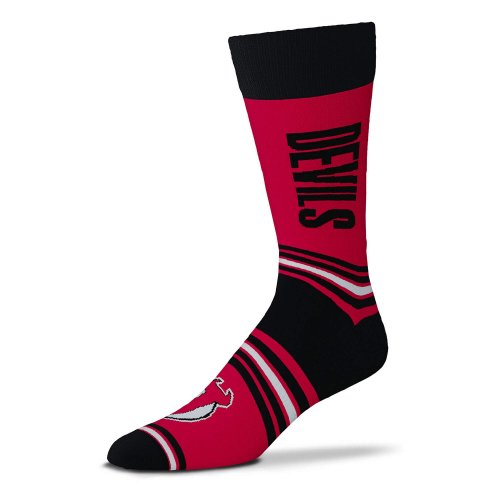 For Bare Feet NHL Graphic Go Team Socks New Jersey Devils Black/Red (OSFM - US 5-12 / USW 6-11)